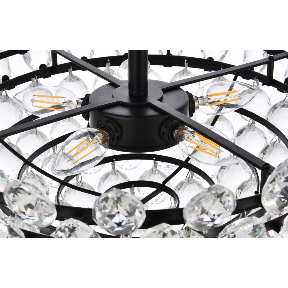 Emilia 18 inch flush mount in black. Picture 5