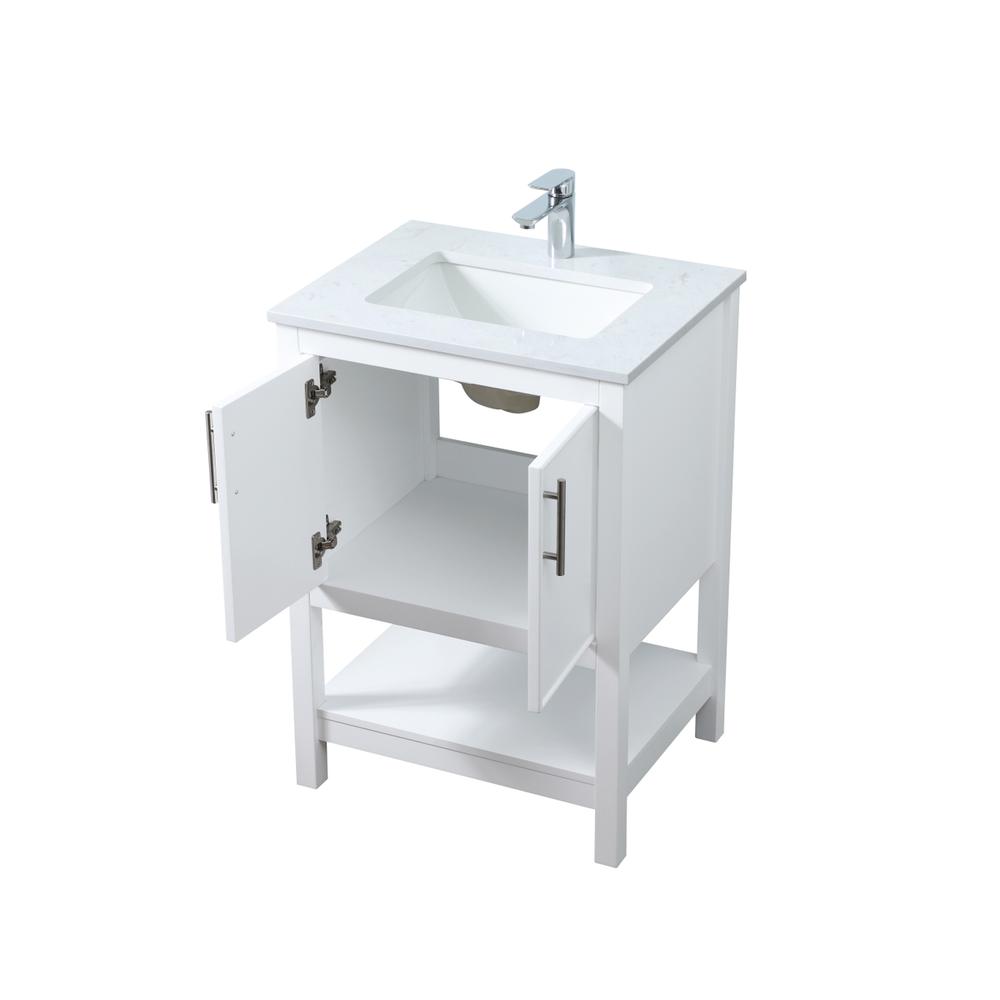 24 Inch SIngle Bathroom Vanity In White. Picture 9