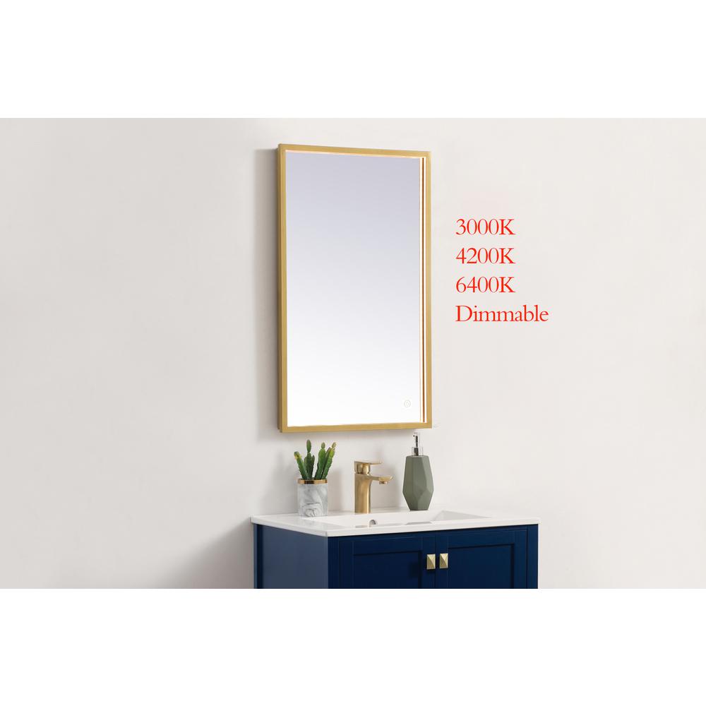 Pier 18x30 inch LED mirror with adjustable color temperature. Picture 2