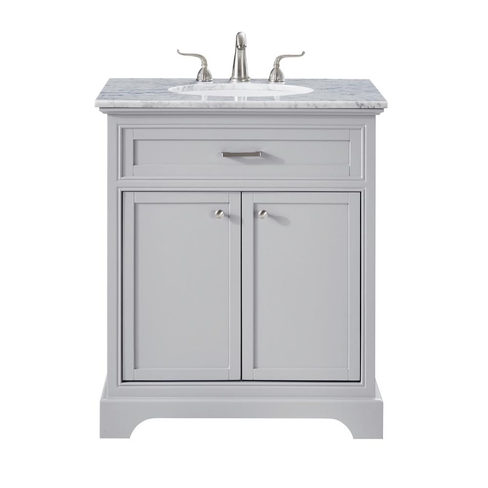 30 In. Single Bathroom Vanity Set In Light Grey. Picture 12