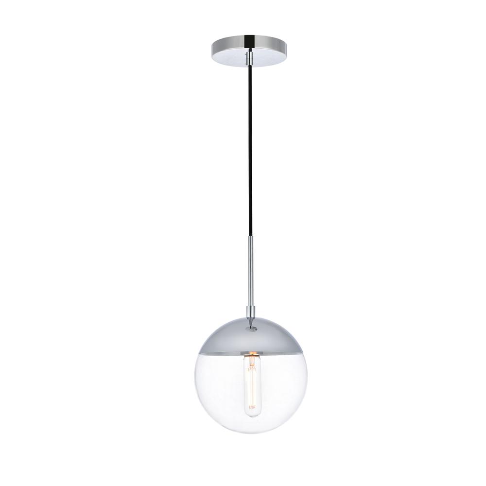 Eclipse 1 Light Chrome Pendant With Clear Glass. Picture 1