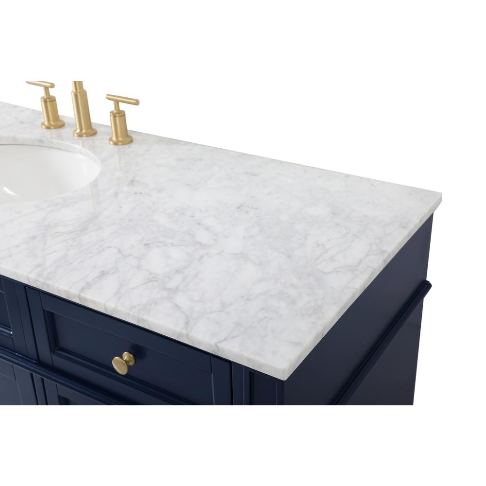 60 inch Single bathroom vanity in blue. Picture 11