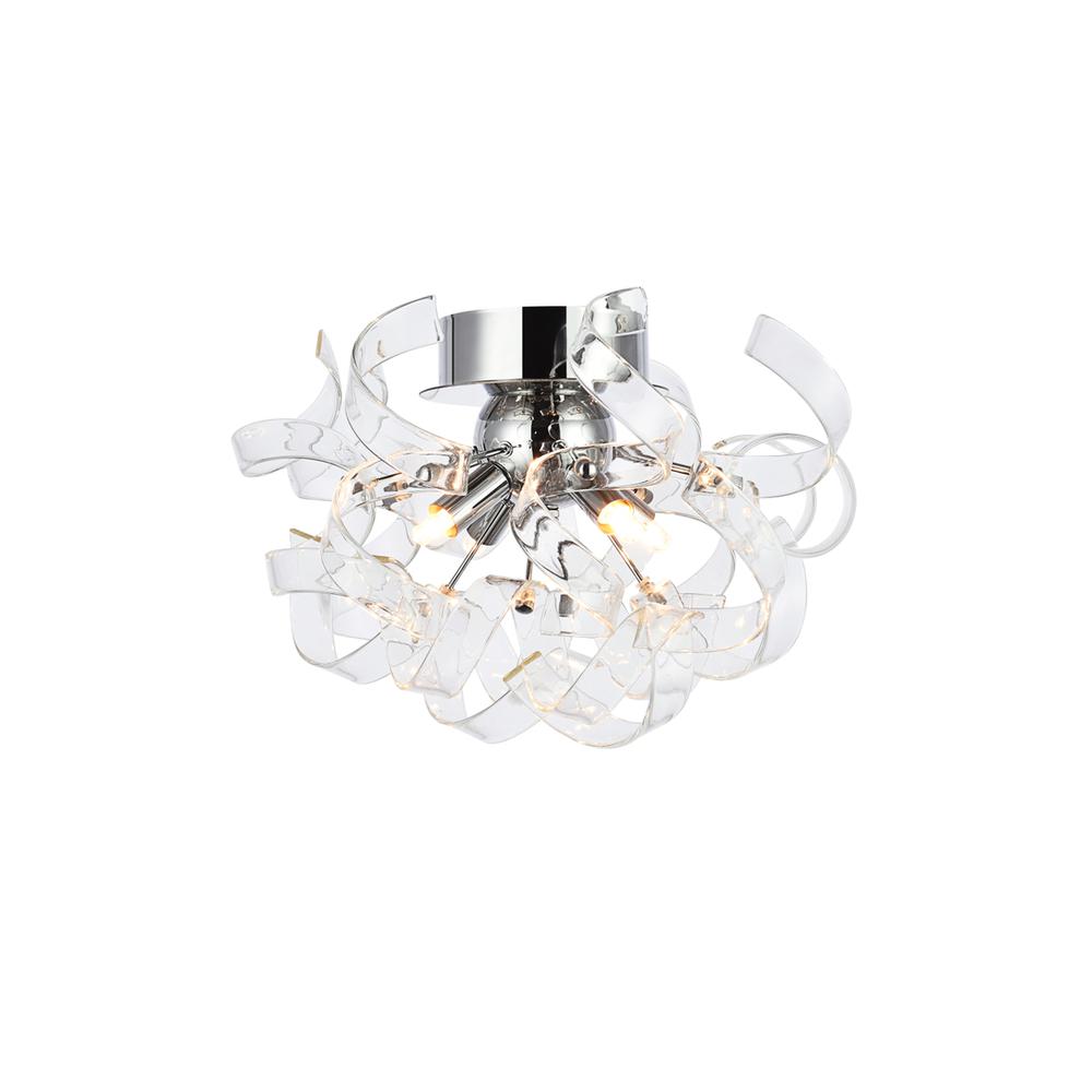 Ritz 4 Light Chrome Flush Mount, Wall Sconce. Picture 1