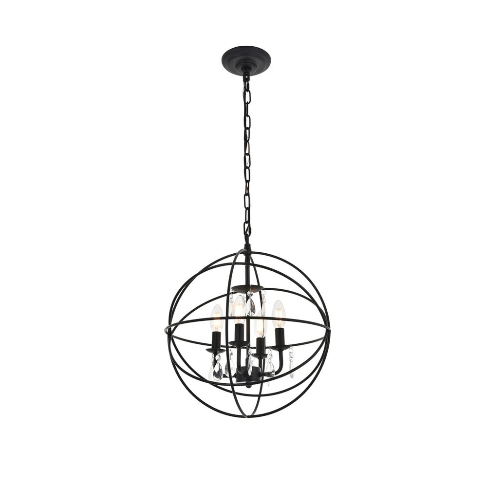 Wallace 4 light Matte Black Pendant. Picture 3