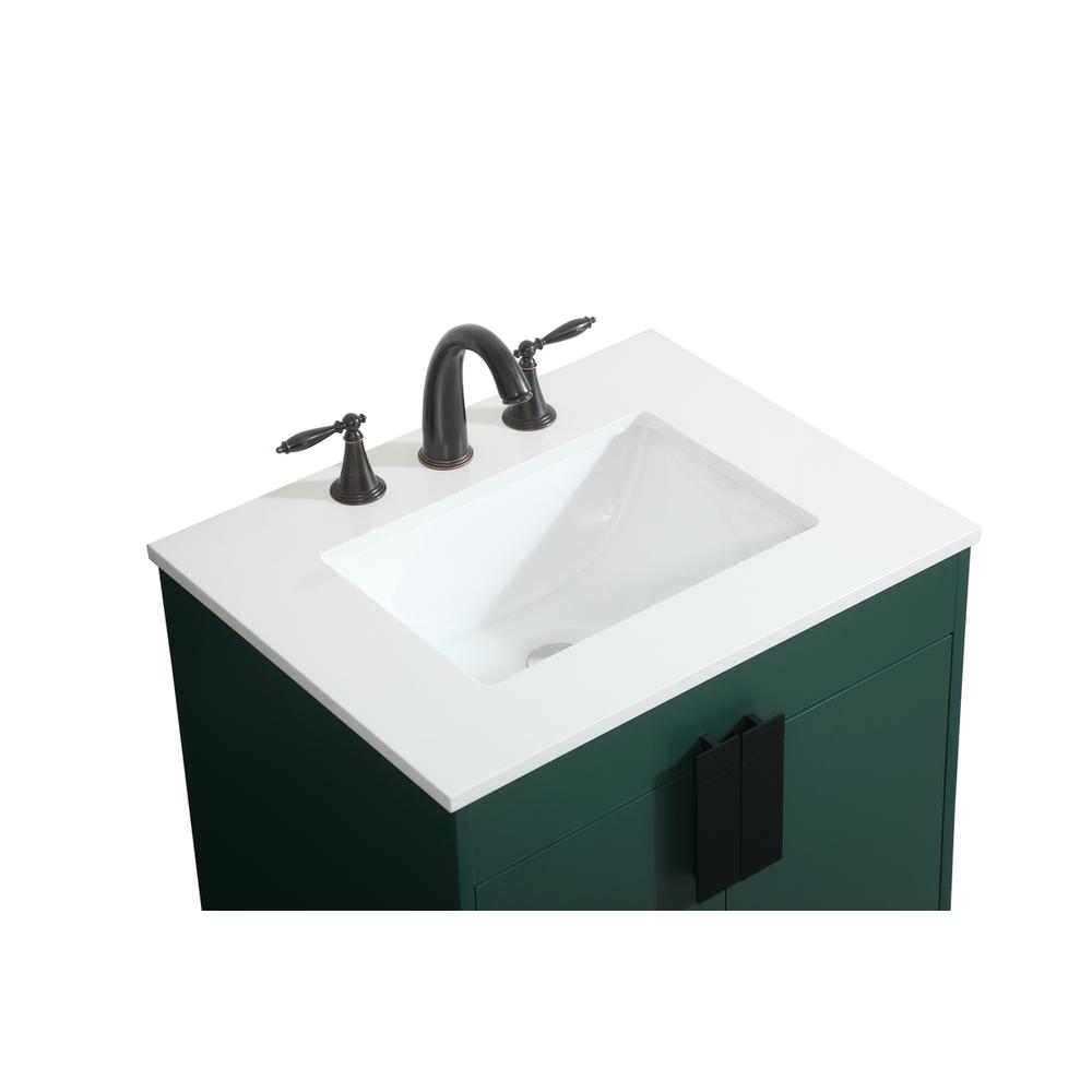 24 inch Single bathroom vanity in green. Picture 10