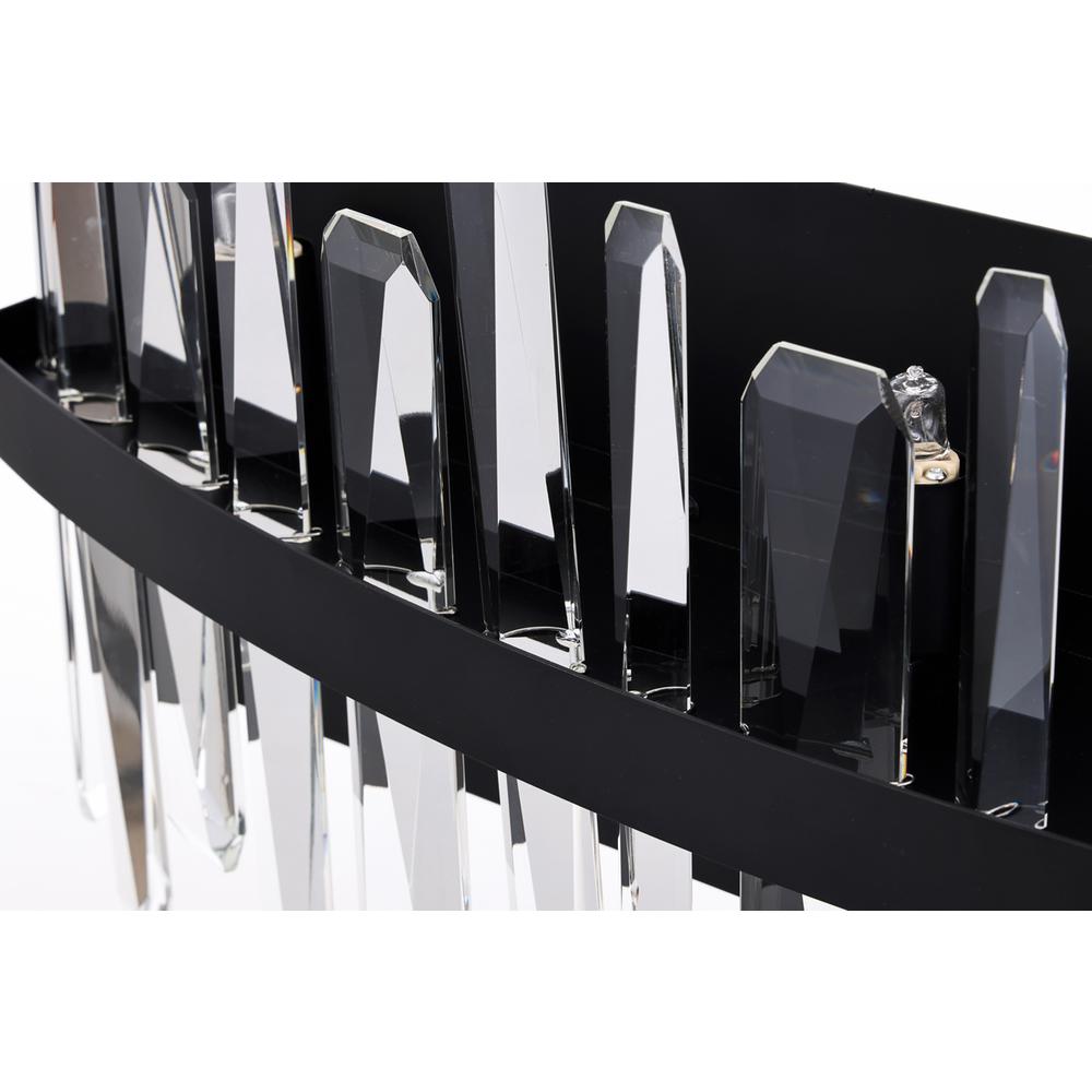 Serena 24 inch crystal bath sconce in black. Picture 4