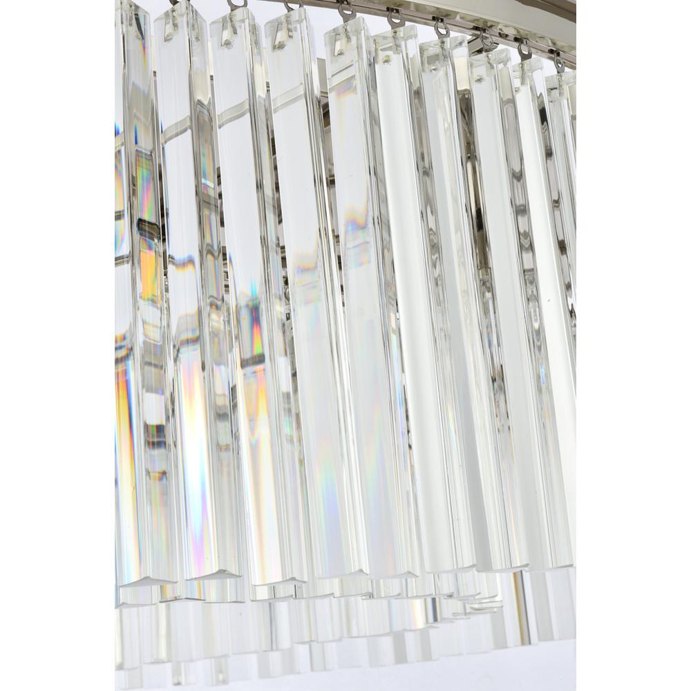 Sydney 10 light polished nickel Flush Mount Clear Royal Cut Crystal. Picture 5