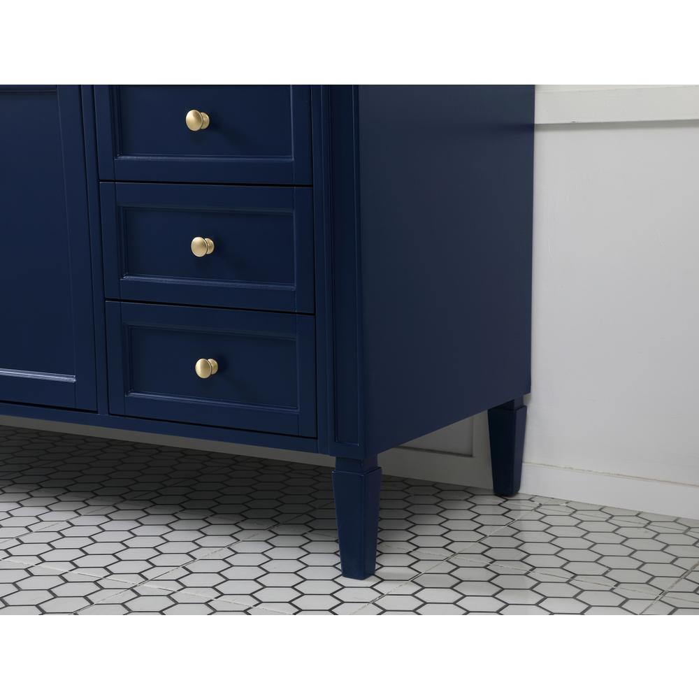 60 inch Single bathroom vanity in blue. Picture 6