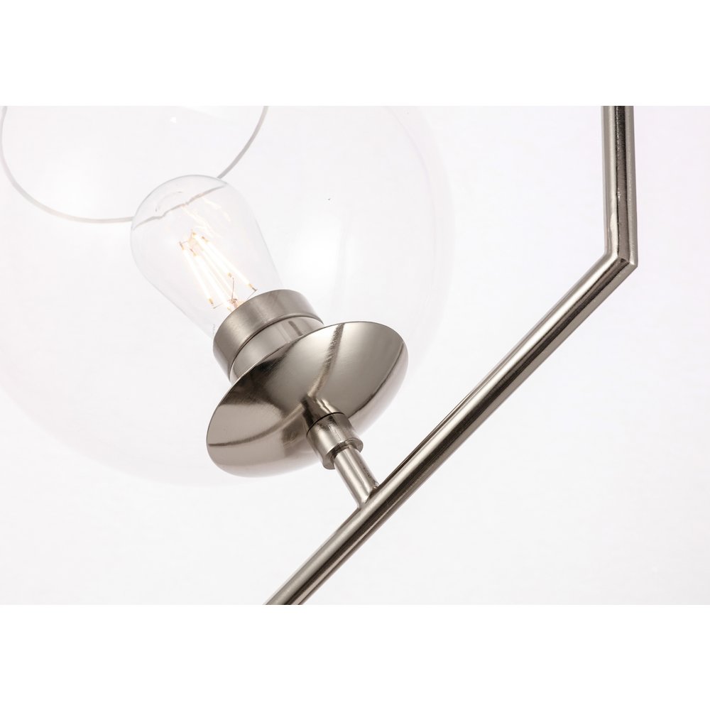 Ryland 1 Light Chrome And Clear Glass Pendant. Picture 11