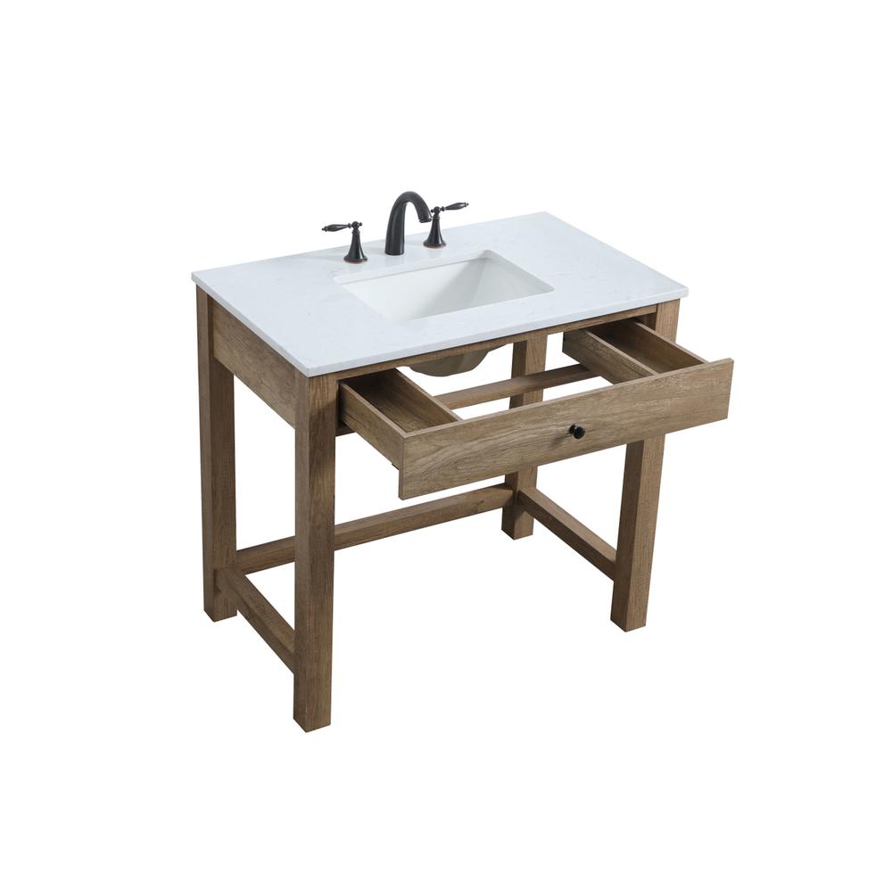 36 Inch ADA Compliant Bathroom Vanity In Natural Oak. Picture 9