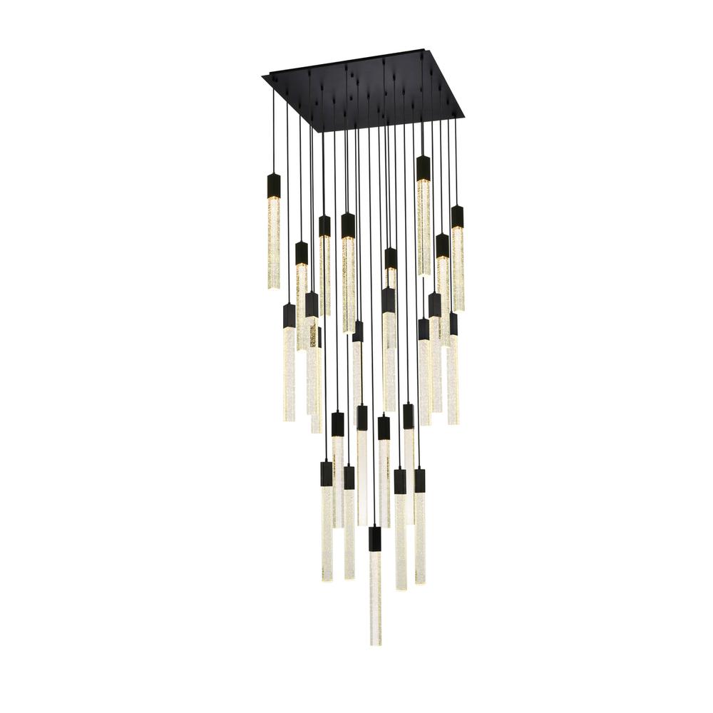 Weston 25 lights pendant in black. Picture 1