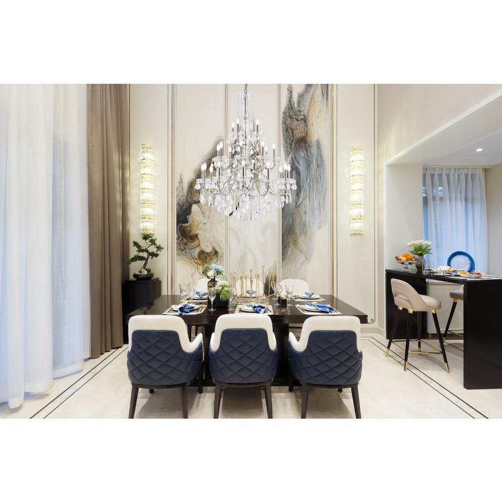 St. Francis 24 light Chrome Chandelier Clear Royal Cut Crystal. Picture 8