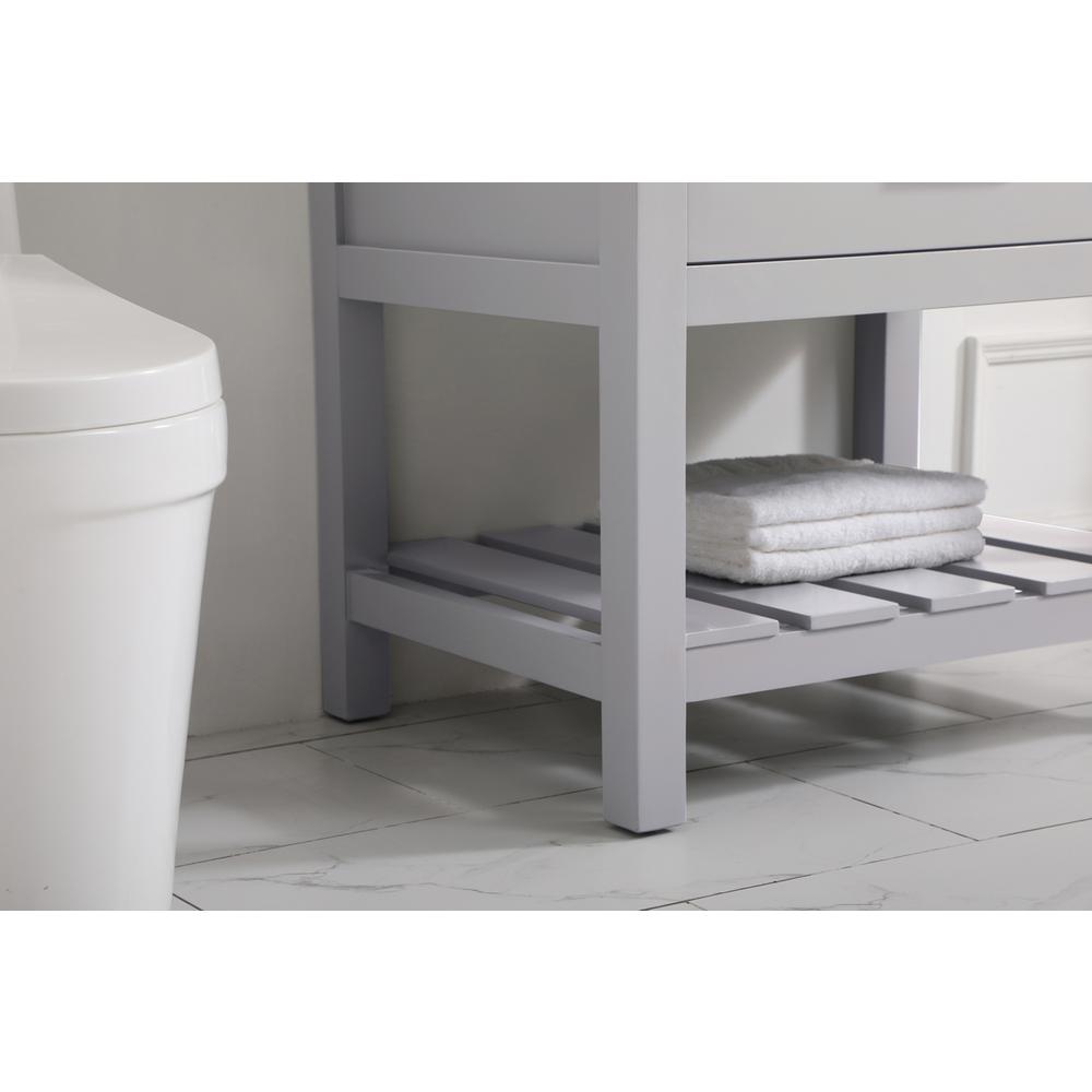 30 inch Single bathroom vanity in grey with backsplash. Picture 6