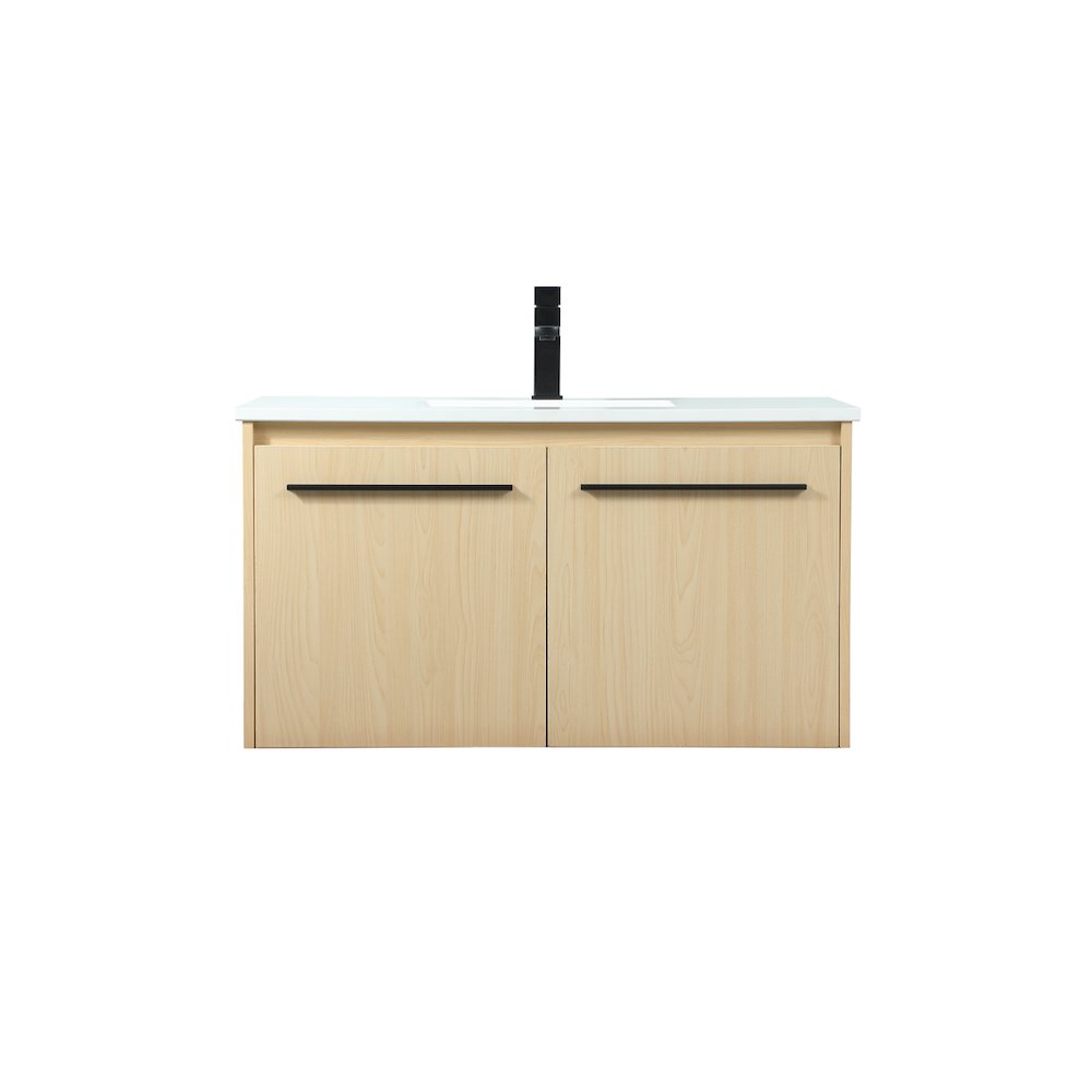36 Inch Single Bathroom Vanity In Maple. Picture 1