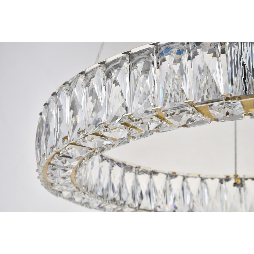 Monroe Integrated LED chip light gold Chandelier Clear Royal Cut Crystal. Picture 4