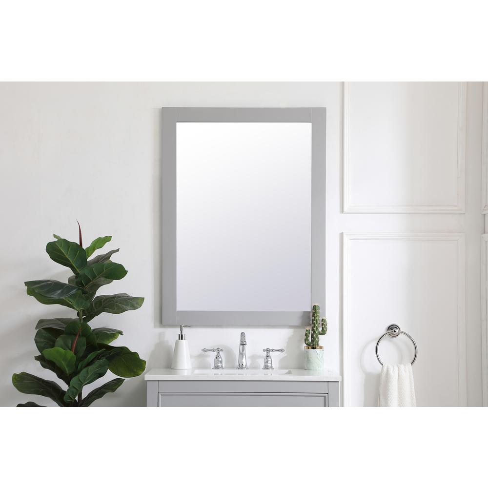 Aqua rectangle vanity mirror 27 inch in Grey. Picture 9