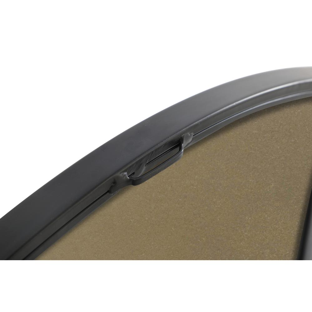 Metal frame Round Mirror 32 inch Black finish. Picture 7