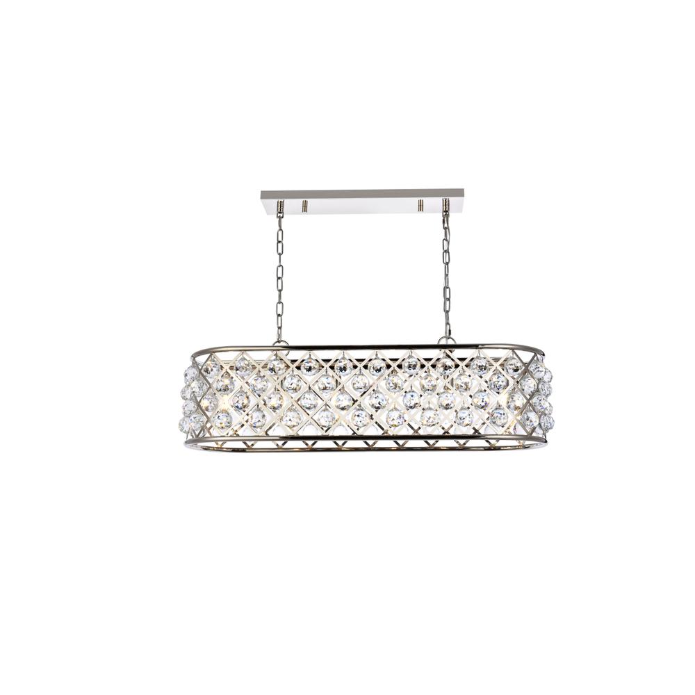 Madison 6 light polished Nickel Chandelier Clear Royal Cut Crystal. Picture 1