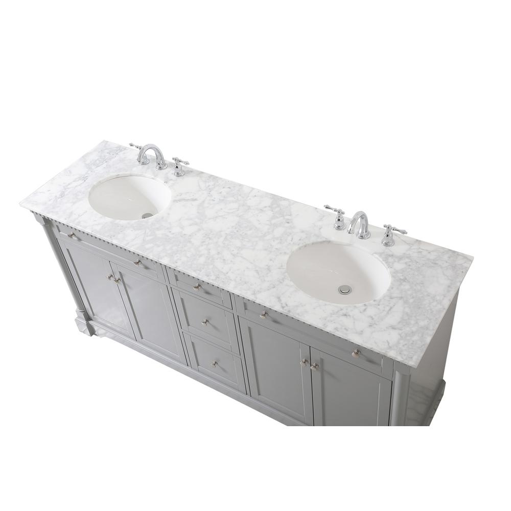 72 inch double bathroom vanity in Grey. Picture 10