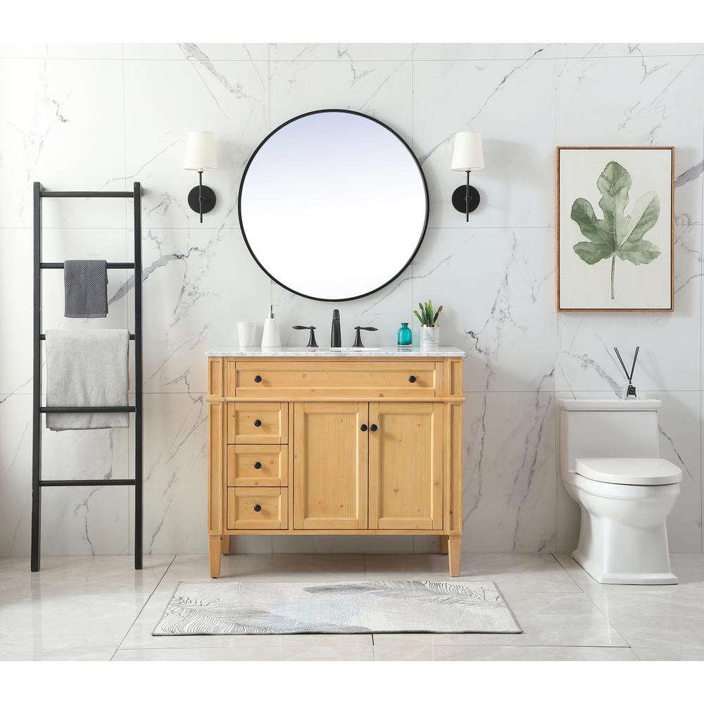 40 inch Single bathroom vanity in natural wood. Picture 4