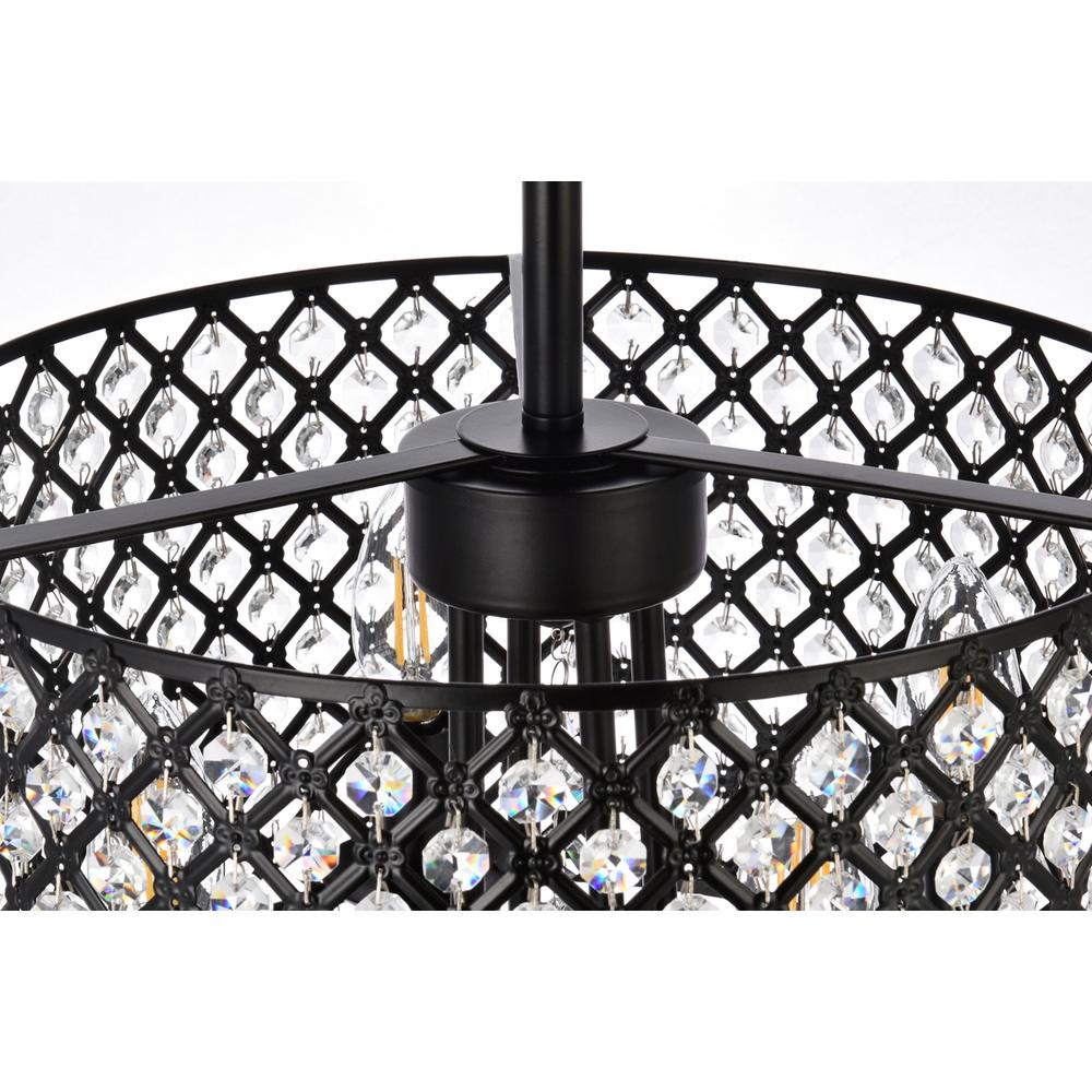 Elise 14 inch flush mount in black. Picture 5