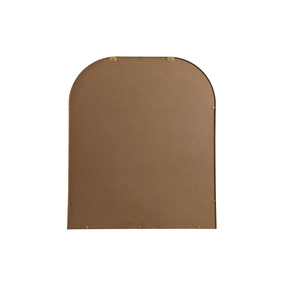 Metal Frame Arch Mirror 36x34 Inch in Brass. Picture 8