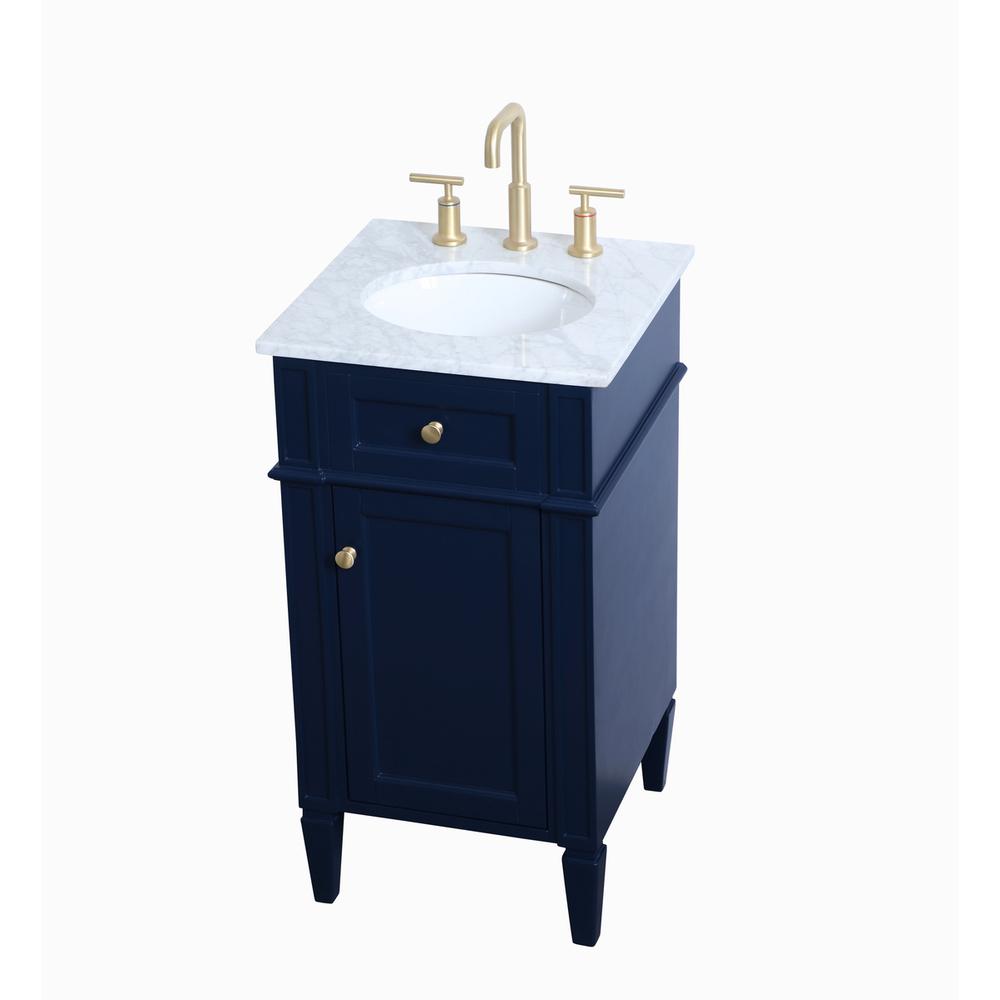 18 inch Single bathroom vanity in blue. Picture 7