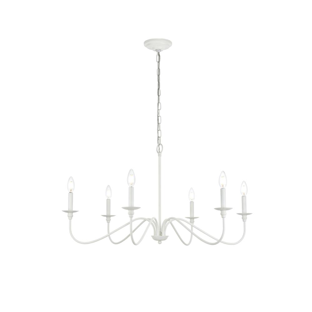 Rohan 30 inch chandelier in White. Picture 1