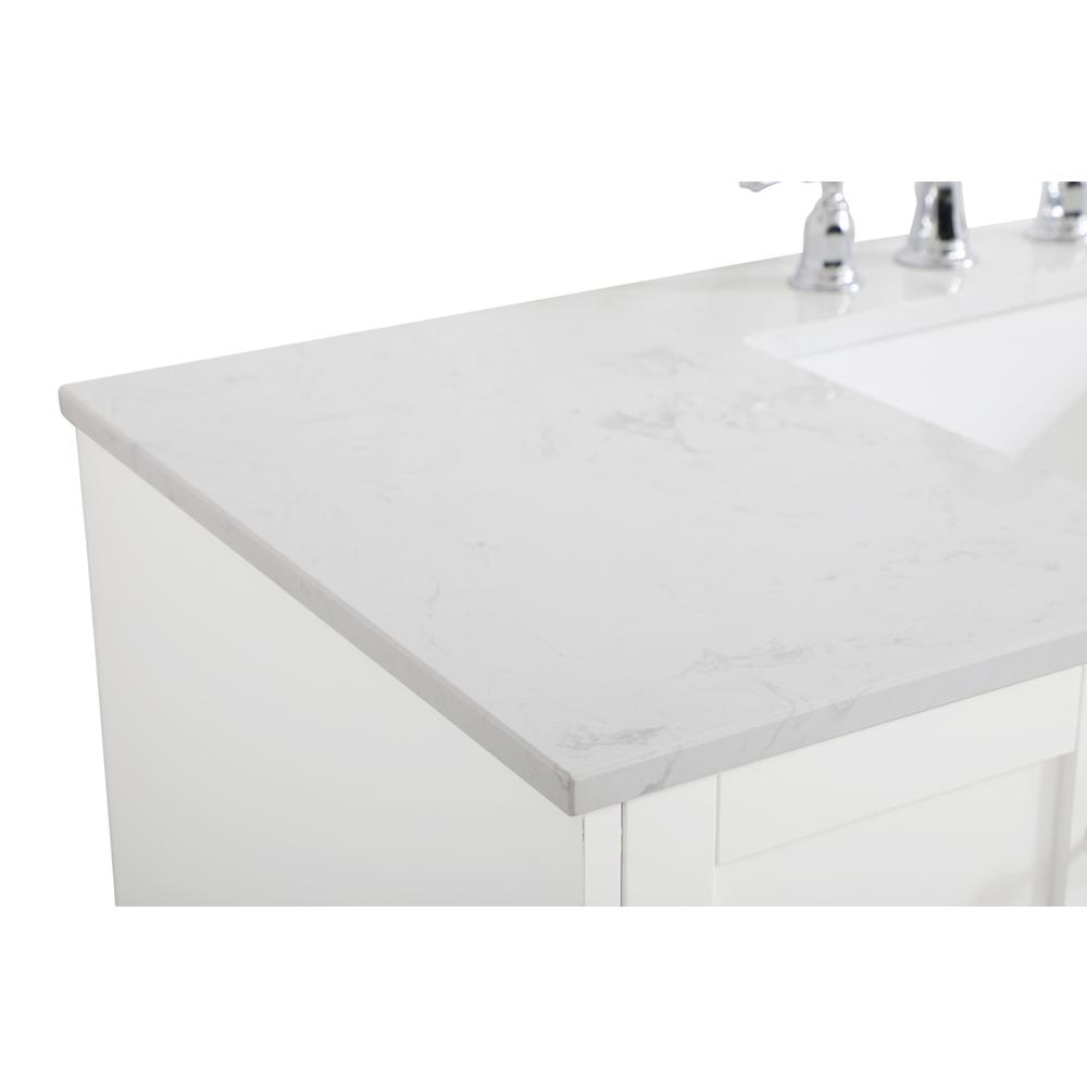 48 inch Single Bathroom Vanity in White. Picture 12