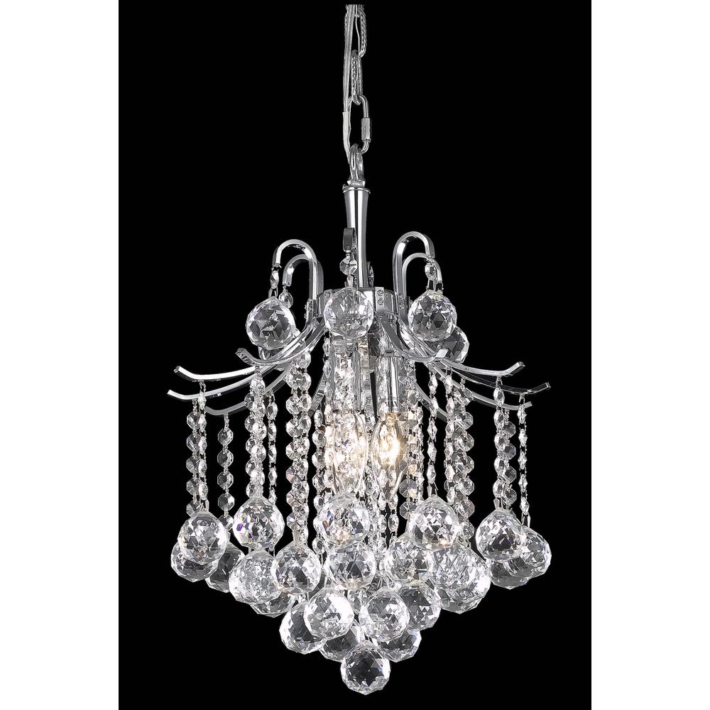 Amelia Collection Pendant D12in H15in Lt:3 Chrome finish. Picture 1