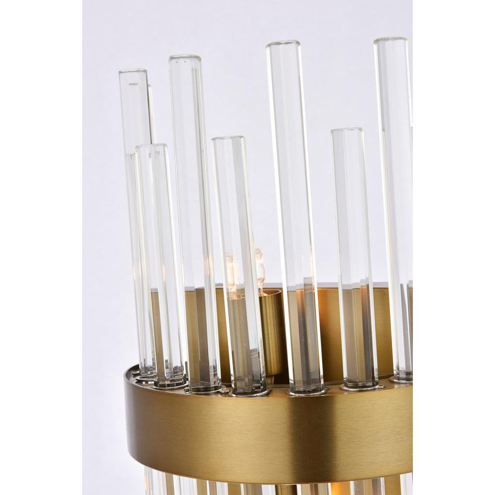 Dallas 2 light Gold and Clear Wall Sconce Clear Royal Cut Crystal. Picture 4