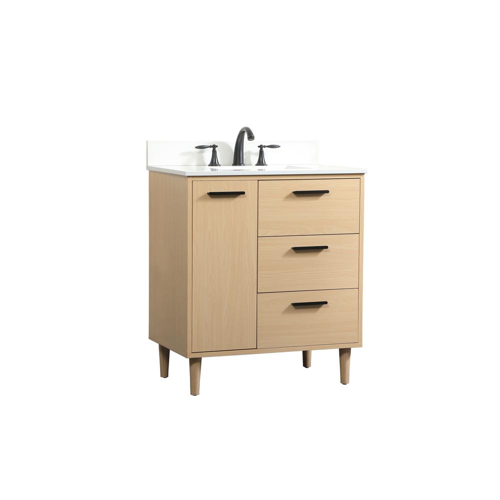 30 inch bathroom vanity in Maple with backsplash. Picture 7