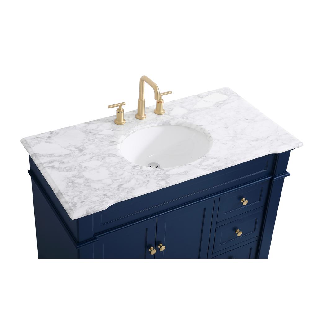 42 inch Single Bathroom Vanity set in Blue. Picture 10