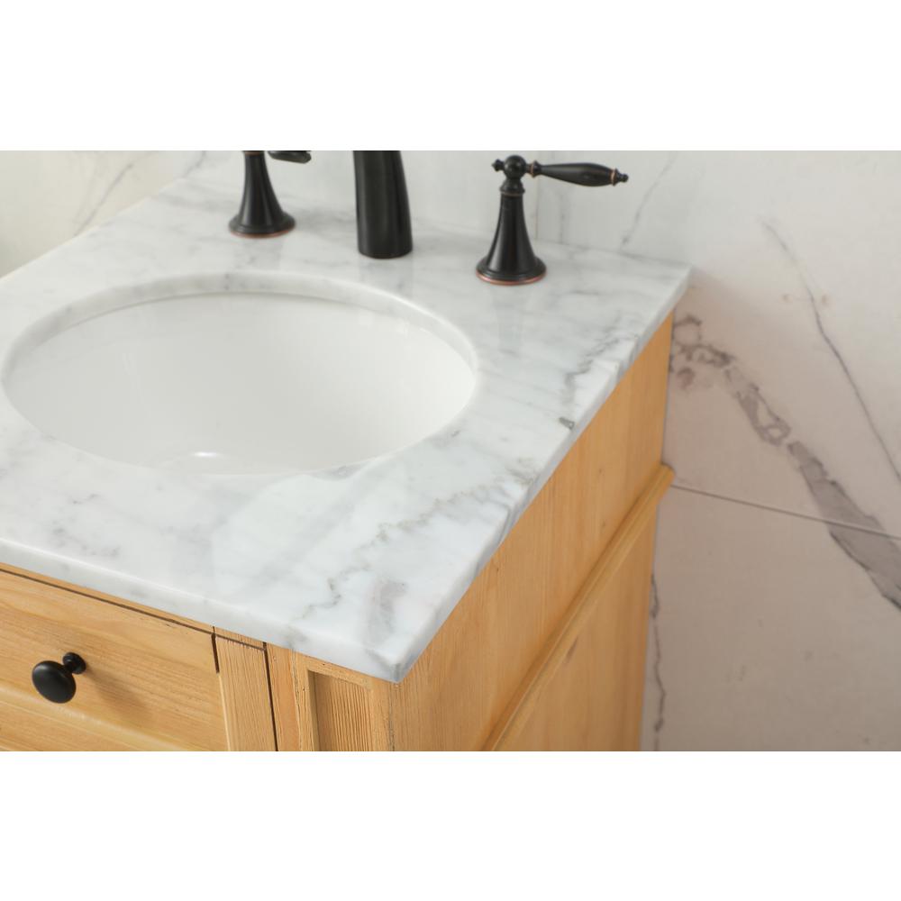18 inch Single bathroom vanity in natural wood. Picture 5