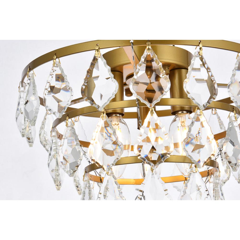 Ella 12 inch flush mount in brass. Picture 4