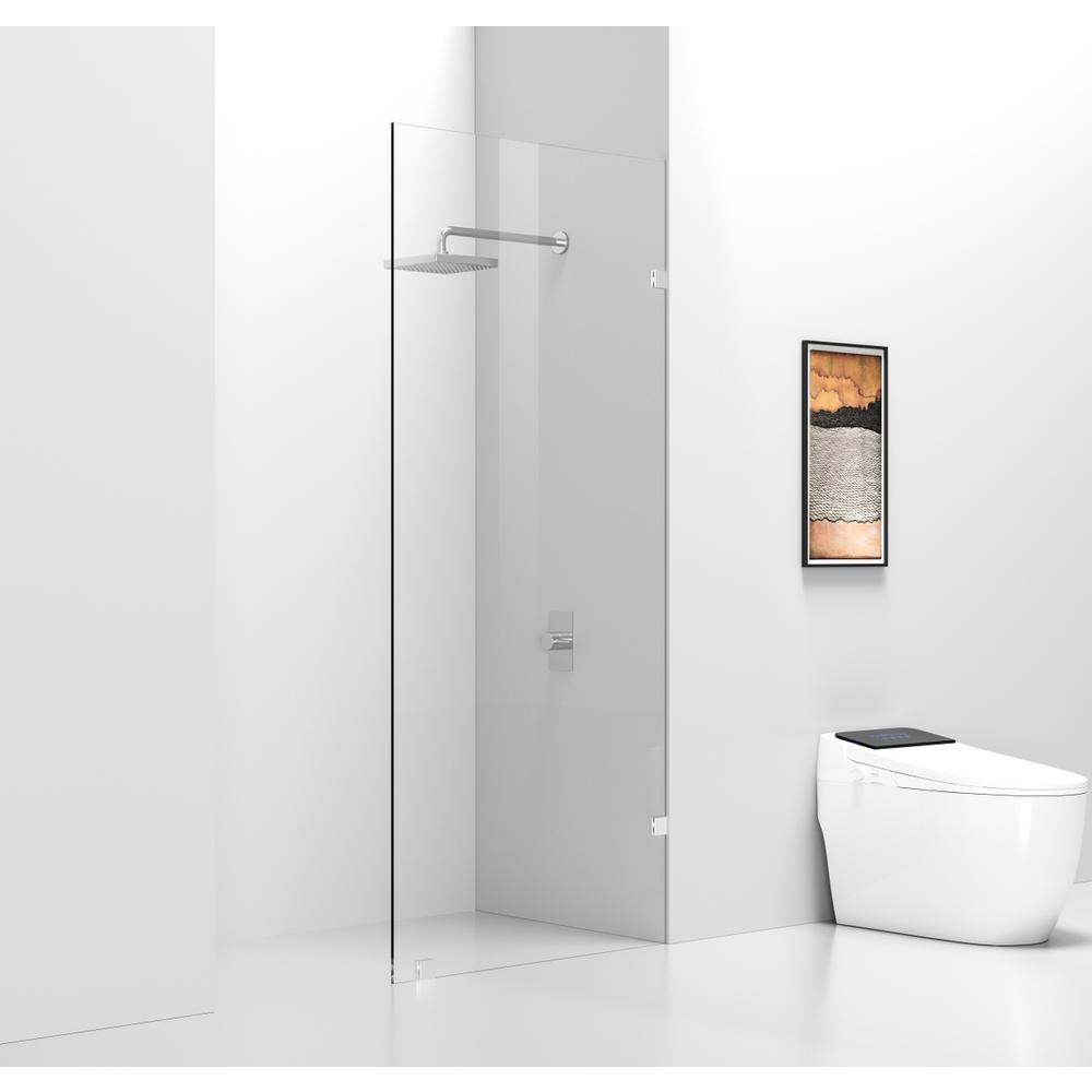 Fixed frameless shower door 35 x 78 Polished Chrome. Picture 3