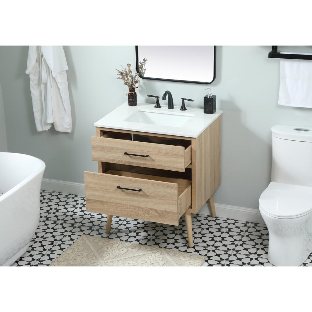 30 inch Single bathroom vanity in mango wood. Picture 3