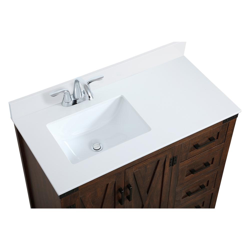 36 inch  Single Bathroom Vanity in Espresso with Backsplash. Picture 11
