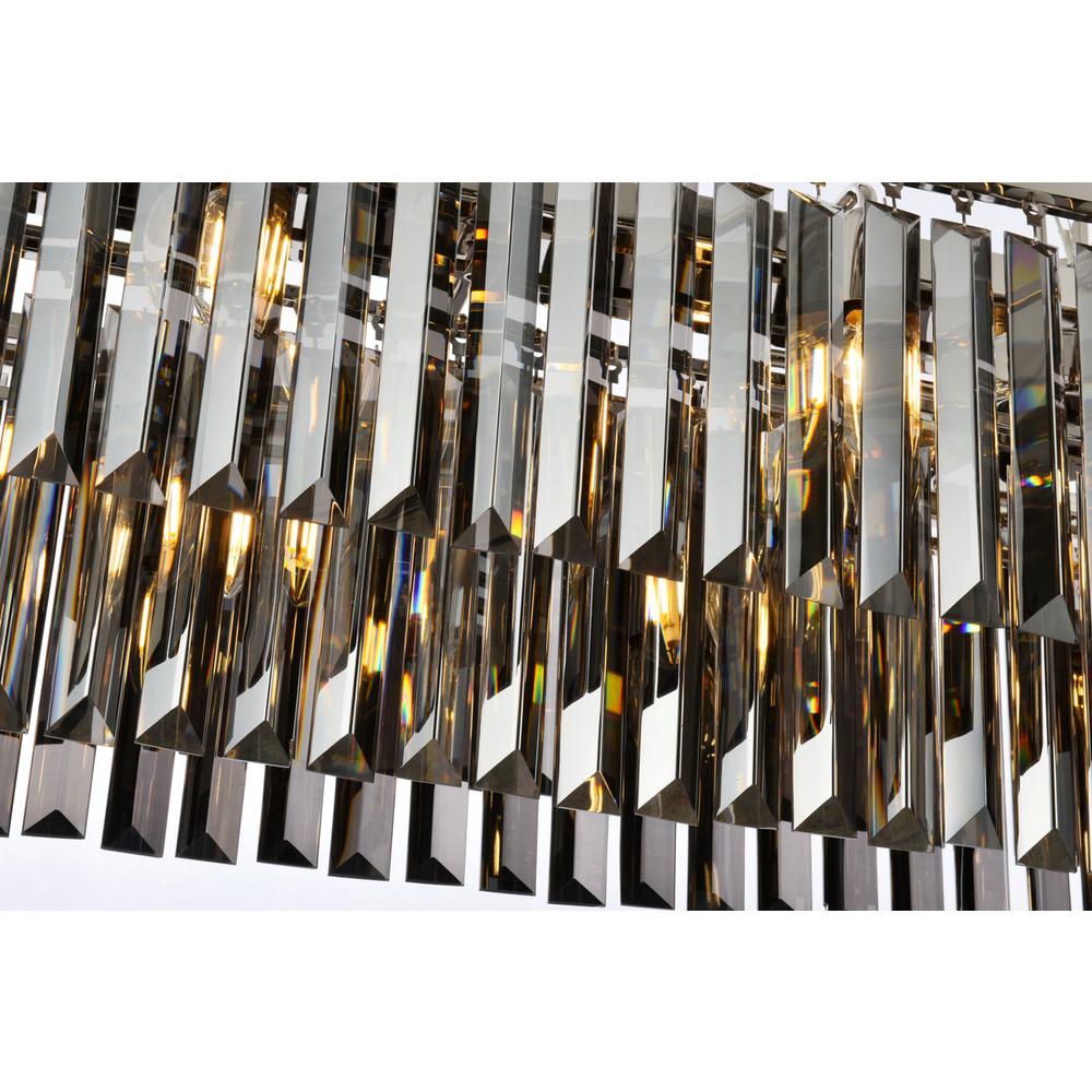 Sydney 12 light polished nickel Chandelier Silver Shade (Grey) Royal Cut Crystal. Picture 3