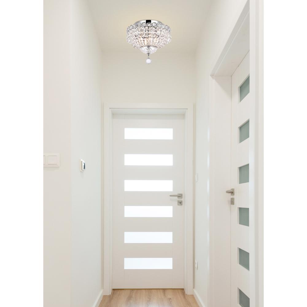 Century 4 light Chrome Flush Mount Clear Royal Cut Crystal. Picture 9