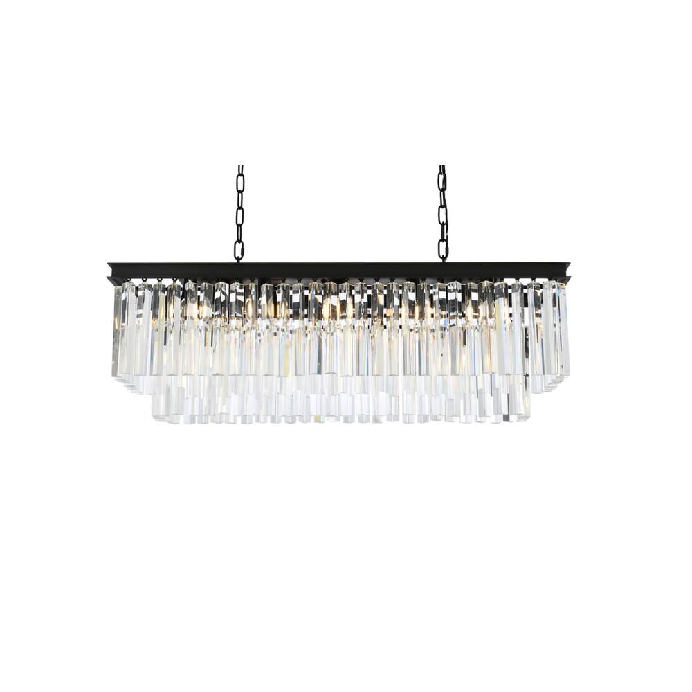 Sydney 12 light Matte Black Chandelier Clear Royal Cut Crystal. Picture 2