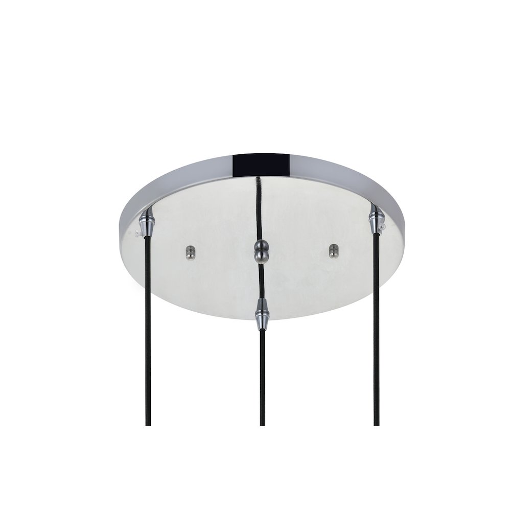 Waltz 3 Light Chrome Pendant. Picture 12