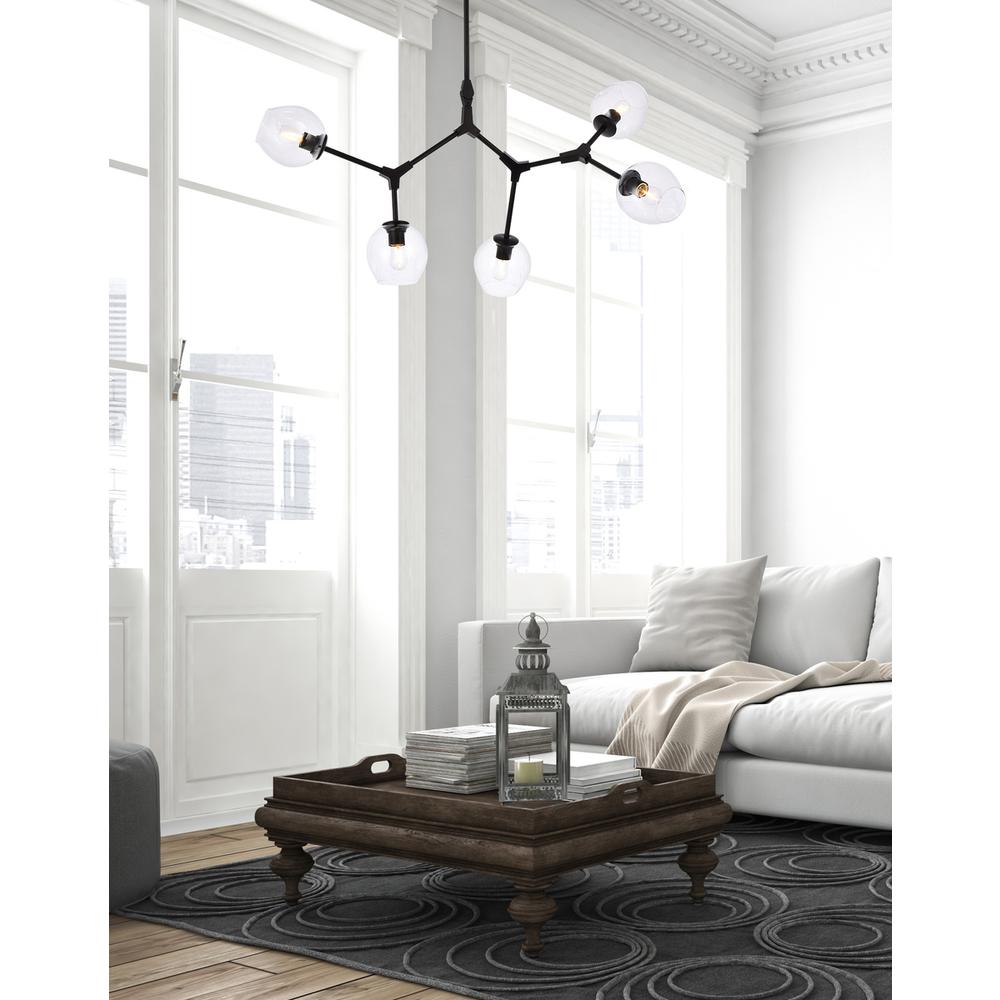 Cavoli 5 lights black chandelier. Picture 7