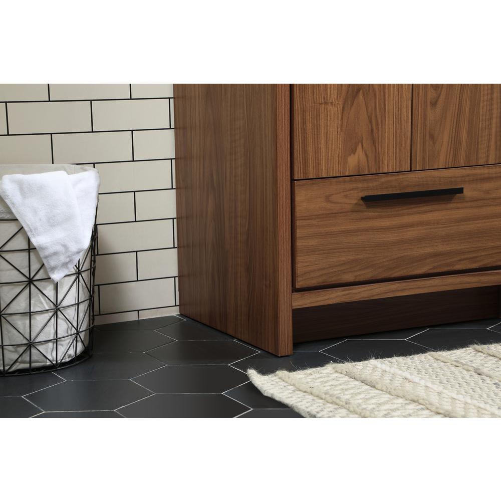 24 inch Single bathroom vanity in walnut brown. Picture 6