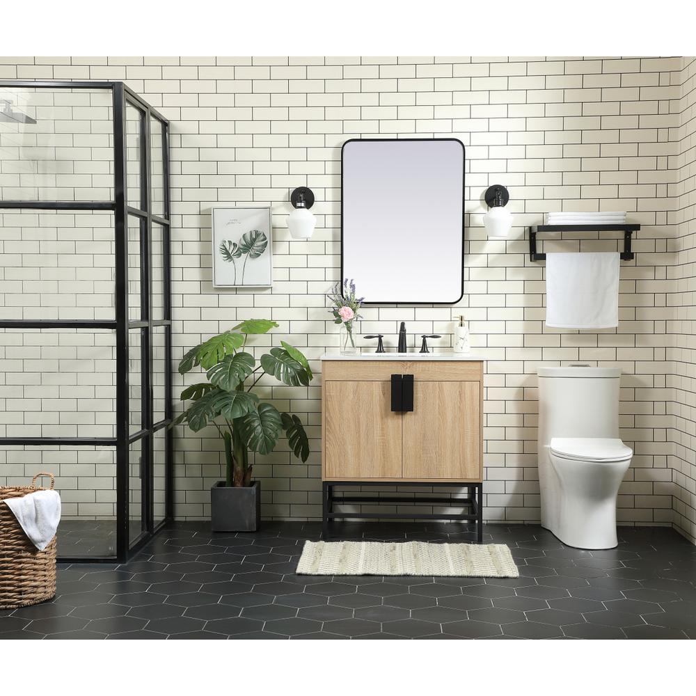 30 inch Single bathroom vanity in mango wood. Picture 4