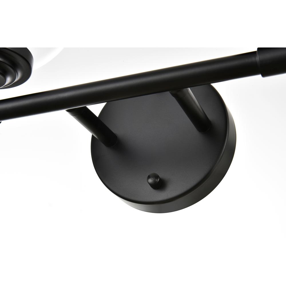 Ingrid 2 light Black and Clear Bath Sconce. Picture 5