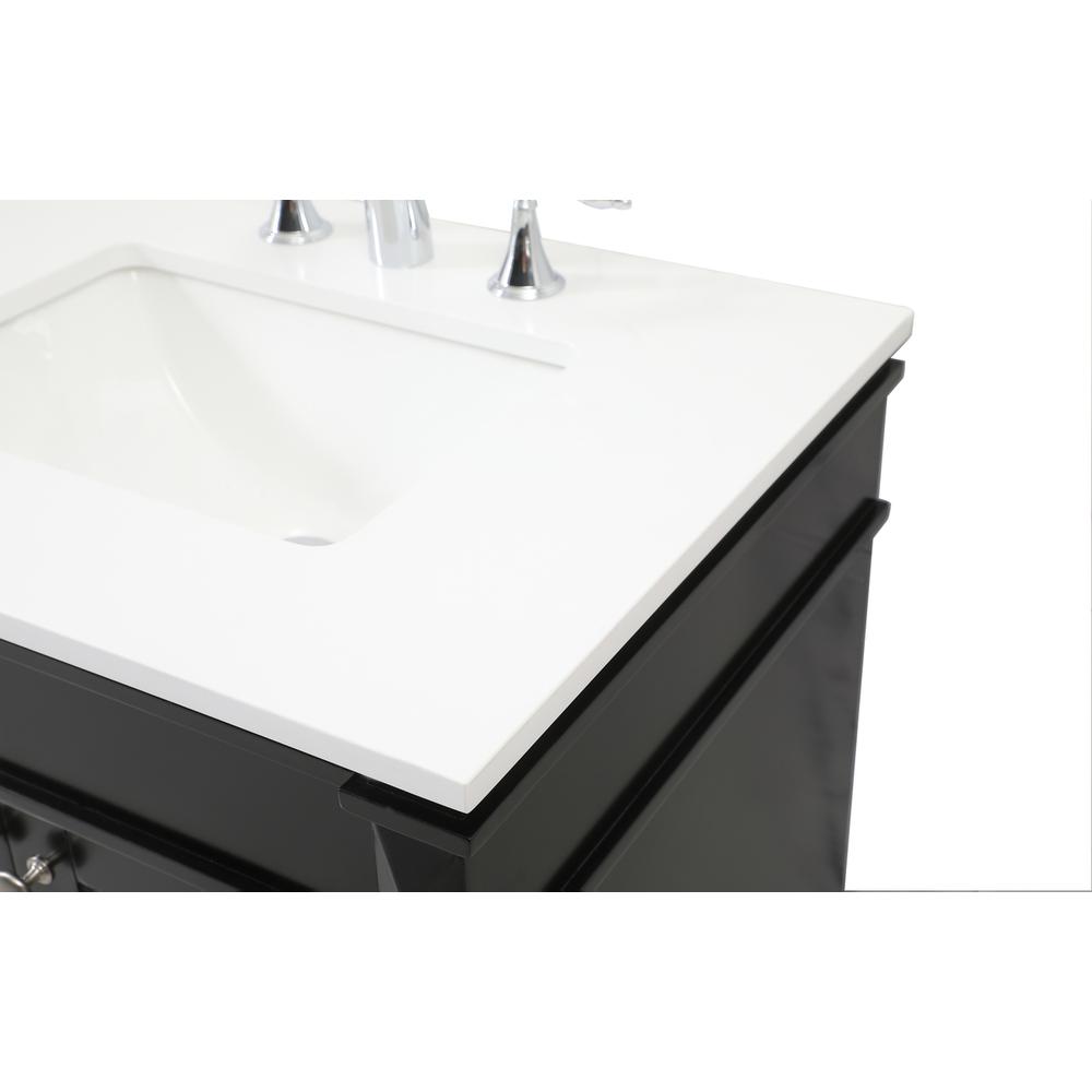 60 inch double bathroom vanity in black. Picture 11