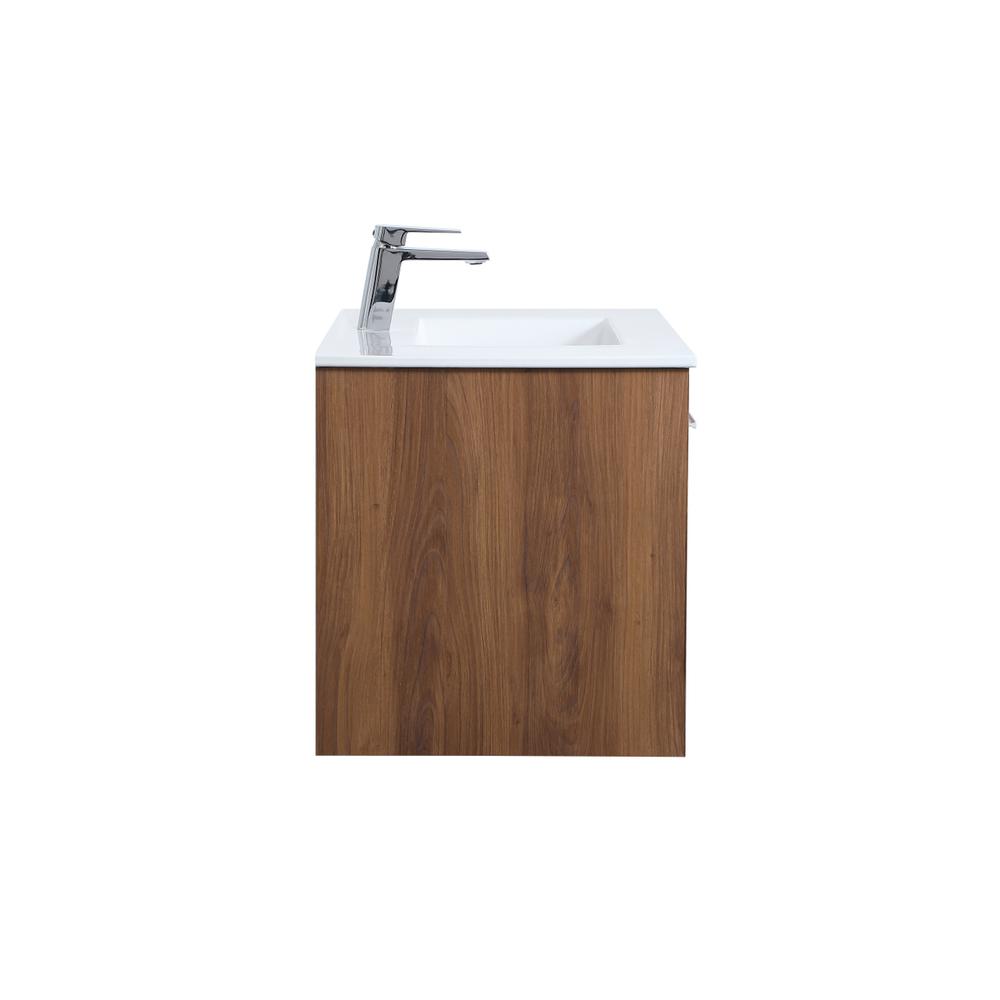 36 inch  Single Bathroom Floating Vanity in Walnut Brown. Picture 11