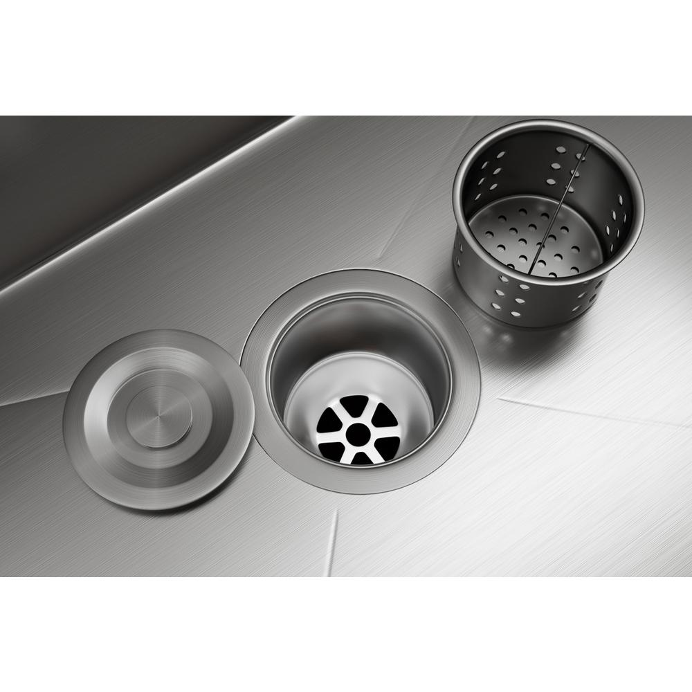 Stainless Steel farmhouse kitchen sink L33'' x W21'' x H10". Picture 8
