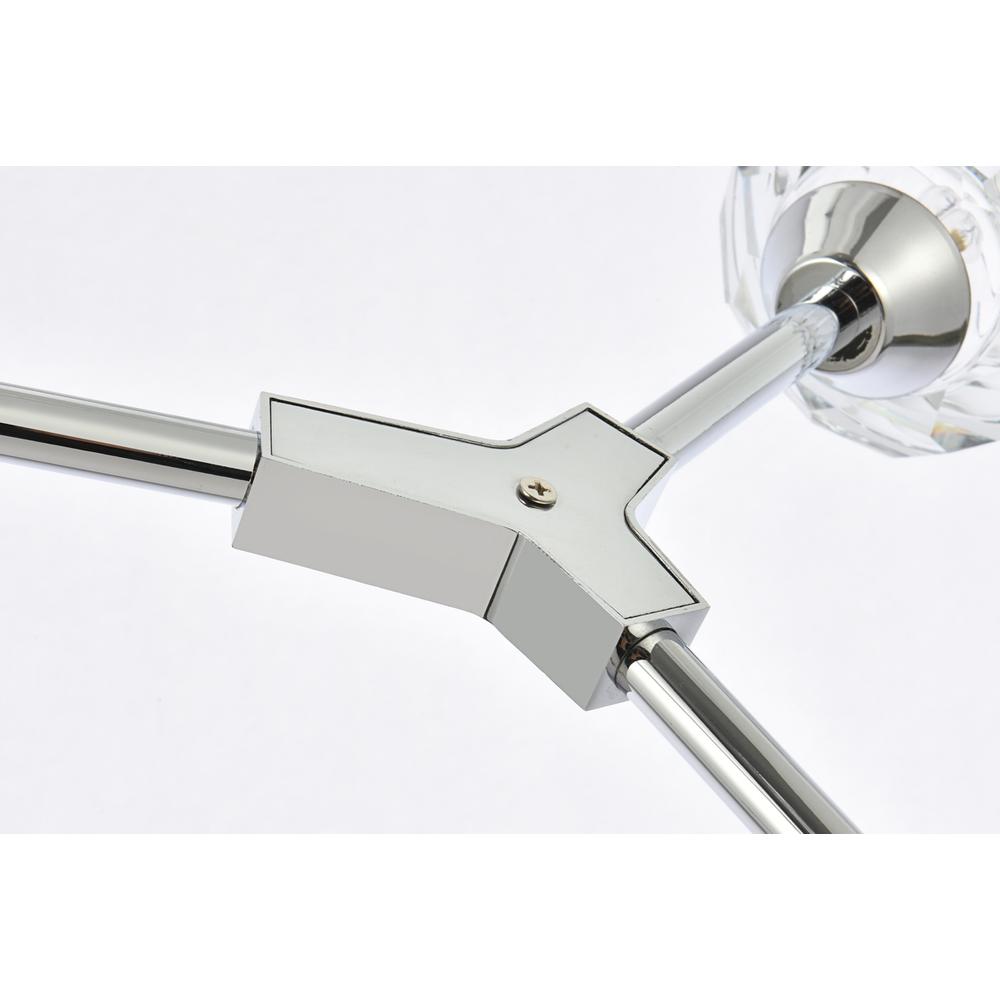 Zayne 8 Light Pendant in Chrome. Picture 5